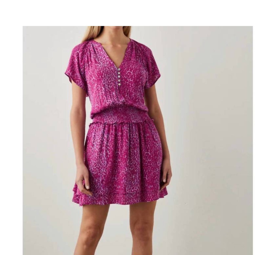 Nwot Rails Karla Leopard Print Mini Dress In Mage… - image 6